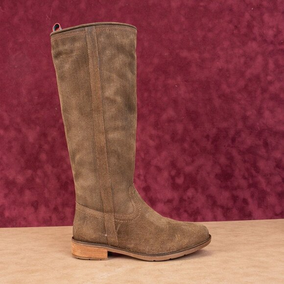 Sofft Woman Blum Brown Suede Comfortable Western Riding Zip Knee Boots 6 - Picture 3 of 10